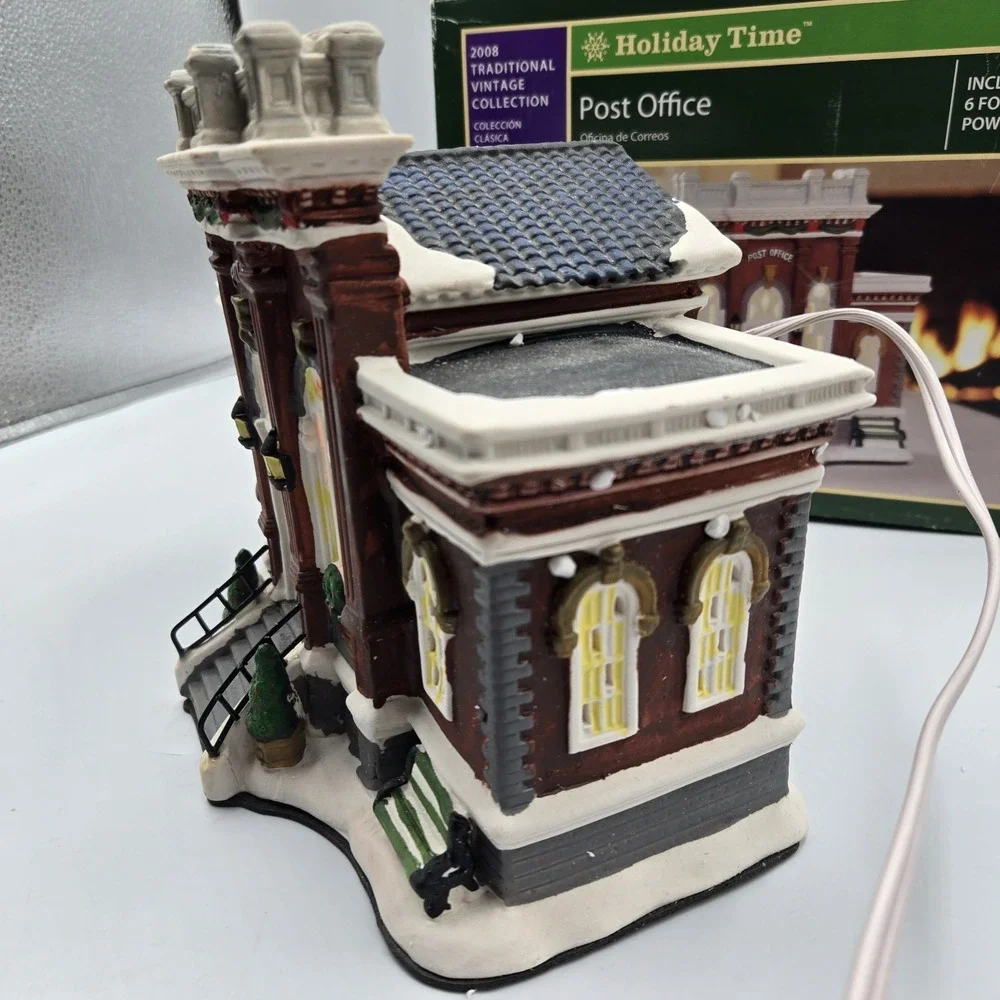 Holiday Time 2008 Traditional‎ Vintage Collection Post Office 6 FT Cord Light Up